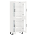 vidaXL Skříň highboard lesklá bílá 69,5 x 34 x 180 cm kompozitní dřevo