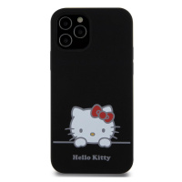 Zadní kryt Hello Kitty Liquid Silicone Daydreaming Logo pro Apple iPhone 12/12 Pro, black