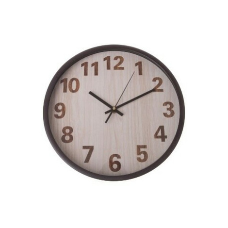 Nástěnné hodiny Wood style, pr. 30,5 cm, plast