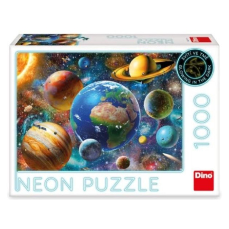 Puzzle Planety 1000 dílků neon Dino