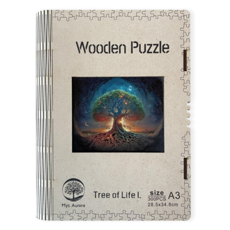 Dřevěné puzzle WOODEN strom života I. - 300 dílků