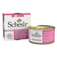 Schesir Natural s rýží 24 x 85 g - kuřecí a hovězí s rýží