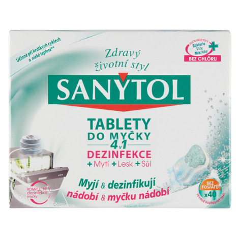 Sanytol Tablety do myčky 4 v 1 40 x 20g (800g)