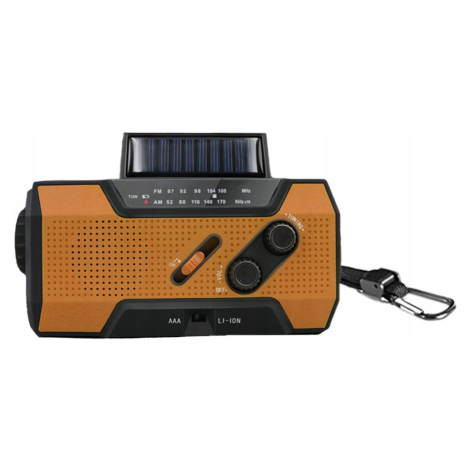 solar Rádio Am/fm/sos s klikou dynamo Led svítilna 2000mAh