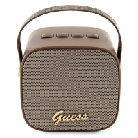 Reproduktor Guess Bluetooth speaker GUWSB2P4SMW Speaker mini brown 4G Leather Script Logo with S