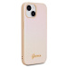 Guess hard obal na iPhone 15 6.1" Gold Leather Iridescent Metal