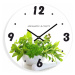 Kuchyňské nástěnné hodiny s bylinkami