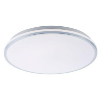 LEUCHTEN DIREKT is JUST LIGHT LED stropní svítidlo, chrom, stínidlo, IP44, koupelna, teplá bílá 