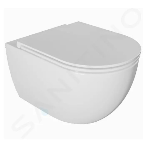 kielle 30102001 - Závěsné WC se sedátkem SoftClose, Rimless, bílá