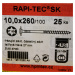 Vruty RAPI-TEC SK 10x260mm talířová hlava TX50 galvanický zinek