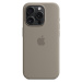 Apple silikonový kryt s MagSafe na iPhone 15 Pro jílově šedý