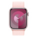 Apple Watch Series 9 45mm Růžový hliník se světle růžovým provlékacím řemínkem Růžová