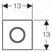 Geberit 116.015.SN.1 - Ovládání splachování pisoáru, nerezová ocel