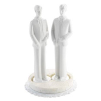 Svatební figurka na dort bílá - GAY - Gunthart