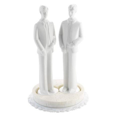 Svatební figurka na dort bílá - GAY - Gunthart Günthart