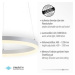PAUL NEUHAUS LED závěsné svítidlo 40x40 bílá, kruhové stmívatelné, paměťová funkce, moderní Simp