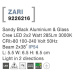 NOVA LUCE venkovní nástěnné svítidlo ZARI černý hliník a sklo Cree LED 2x2W 3000K 100-240V 2x38s