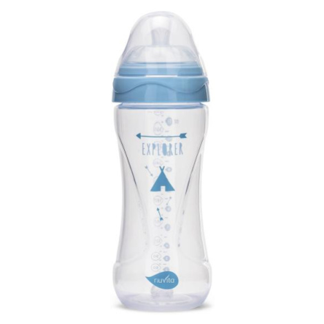 Láhev Mimic 330ml, Transparent blue NUVITA