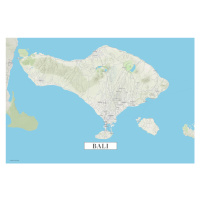 Mapa Bali color, 40 × 26.7 cm