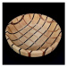 AMADEA Dřevěná miska mozaika kulatá, masivní dřevo, 2 druhy dřevin, rozměr 20x20x4,5 cm