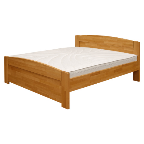 Postel Purtex Lada Rozměr: 200x200 cm, Materiál: Buk, Moření: Ořech