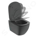 IDEAL STANDARD Tesi WC sedátko softclose, černá T3529V3