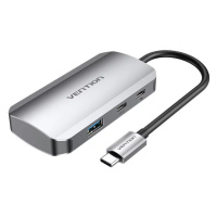 USB Hub Vention USB-C to USB-C Docking Station, 3x USB3.0, PD 0.15m TNDHB, gray