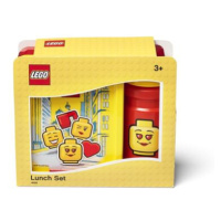 LEGO ICONIC Girl svačinový set (láhev a box) - žlutá/červená