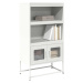 vidaXL Skříň highboard bílá 68x39x123 cm ocel