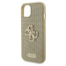 Guess PU Perforated 4G Glitter Metal Logo kryt iPhone 13 zlatý