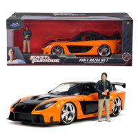 JADA - Rychle a zběsile auto 1997 Mazda RX7 1:24 + figurka Han Lue