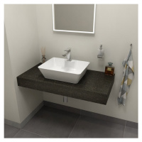 Sapho TAILOR rockstone deska 70x50 cm, provedení límce R