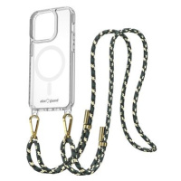 AlzaGuard Luxe Detach Lanyard Case Compatible with MagSafe for iPhone 15 Pro žlutozelený