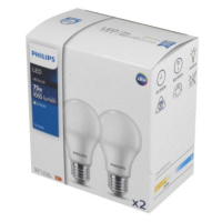 LED žárovky E27 Philips A60 10W (75W) teplá bílá (2700K) 2ks