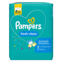 Pampers Fresh Clean Baby Dětské Čisticí Ubrousky 4 Balení = 320 Čisticích Ubrousků