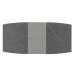 Jídelní stůl 120+40x70 cm, keramická deska šedý mramor, MDF, šedý matný lak