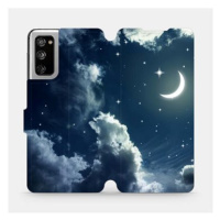 Flipové pouzdro na mobil Samsung Galaxy S20 FE - V145P Noční obloha s měsícem