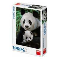 Puzzle Panda s mládětem 1000 dílků