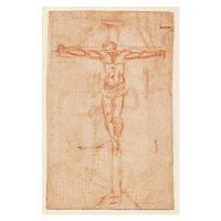 Obrazová reprodukce Christ on the Cross, Michelangelo Buonarroti, 26.7 × 40 cm