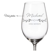 Dekorant svatby Svatební vínová sklenička pro otce nevěsty