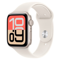 Apple Watch SE 3 (2025) 44mm Hvězdně bílý hliník s hvězdně bílým sportovním řemínkem M/L