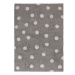 Přírodní koberec, ručně tkaný Polka Dots Grey-White 120 × 160 cm