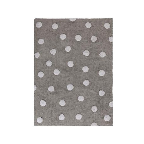 Přírodní koberec, ručně tkaný Polka Dots Grey-White 120 × 160 cm Lorena Canals