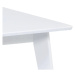 Jídelní stůl 120x75x75 cm, masiv kaučukovník. bílý matný lak