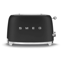 Smeg TSF01BLMEU toustovač / topinkovač, 2 toasty, 6 úrovní opékání, zásuvka na drobky, styl. 50.