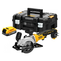 DeWALT DCS571E1T aku bezuhlíková kotoučová pila 115mm XR POWERSTACK LiIon 18V 1x1,7Ah