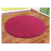 Vopi koberce AKCE: 200x200 (průměr) kruh cm Kusový koberec Color shaggy růžový kruh - 200x200 (p