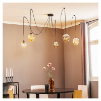 EMIBIG LIGHTING Závěsné Starla decentrální 5x grafit/jantar/čirá