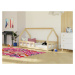 Benlemi Nízká domečková postel pro děti FENCE 6v1 se zábranou Zvolte barvu: Pastelově růžová, Zv