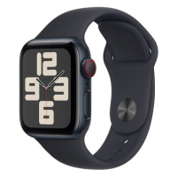 Apple Watch SE (2023) Cellular 40mm sportovní silikonový řemínek temně inkoustový S/M Temně inko